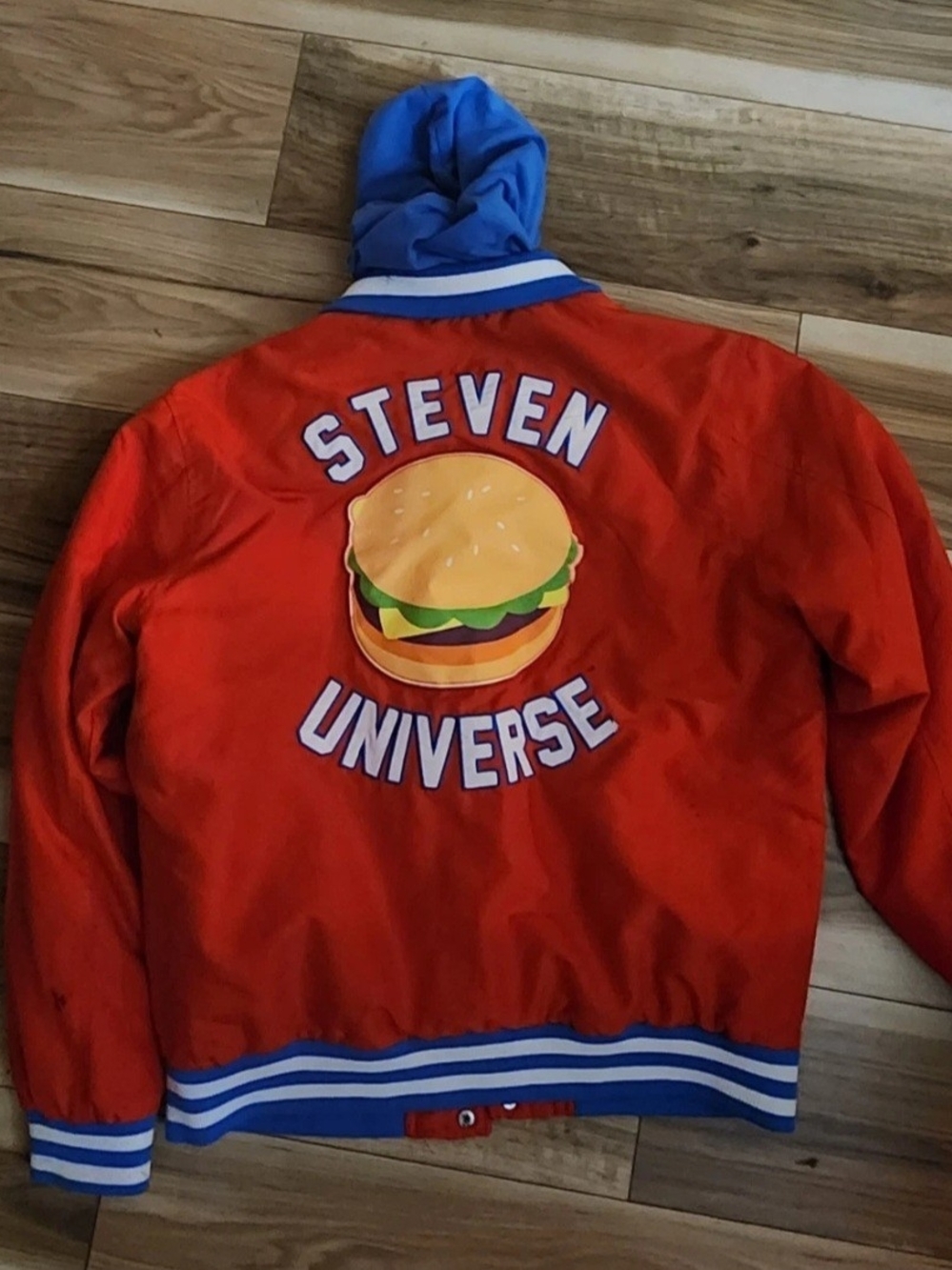 Steven Universe Kids' Red Bomber Jacket with Burger Patch